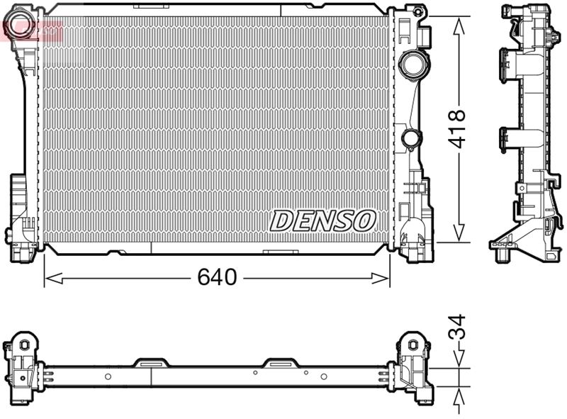 DENSO DRM17115 Soğutma Sistemi Su Soğutucu & Parçaları - MERCEDES-BENZ CLS (C218) uyumlu