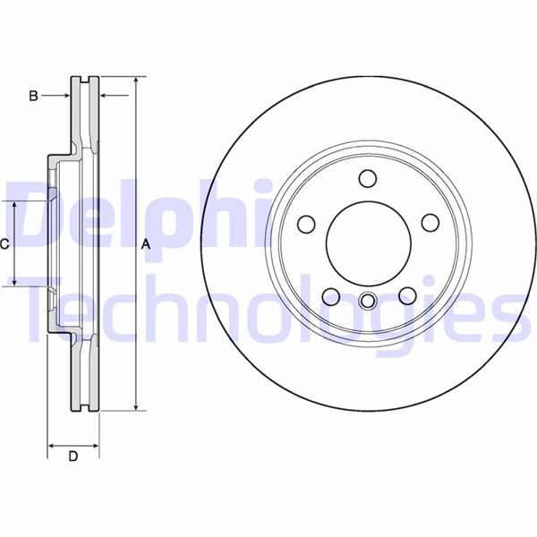 DELPHI BG4771C Fren Sistemleri Fren Diski - MINI MINI COUNTRYMAN (R60) uyumlu