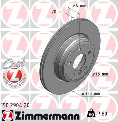 ZIMMERMANN 150.2904.20 Fren Sistemleri Fren Diski - BMW 3 (F30, F80) uyumlu