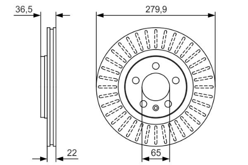 BOSCH 0 986 479 R68 Fren Sistemleri Fren Diski - AUDI A3 (8L1) uyumlu