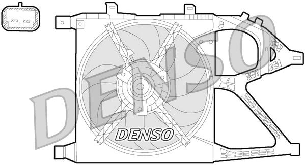 DENSO DER20016 Soğutma Sistemi Fan - OPEL CORSA C Kasa/eğik arka (X01) uyumlu