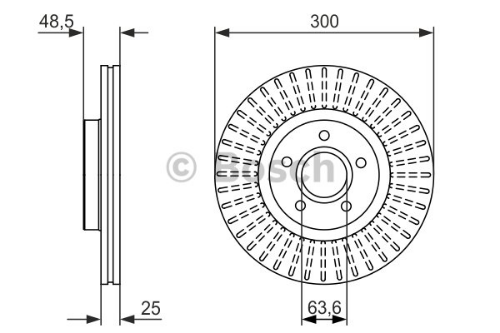 BOSCH 0 986 479 956 Fren Sistemleri Fren Diski - FORD C-MAX II (DXA/CB7, DXA/CEU) uyumlu