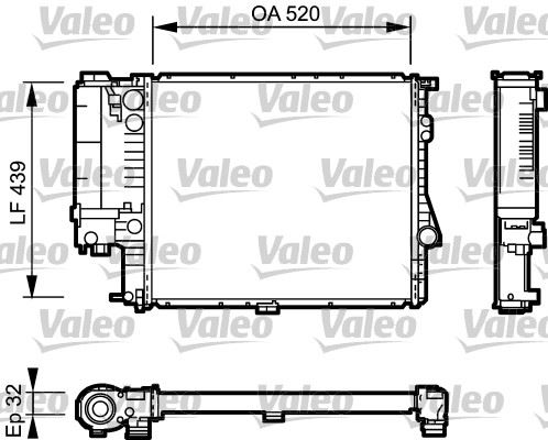 VALEO 734301 Soğutma Sistemi Su Soğutucu & Parçaları - BMW 5 (E39) uyumlu