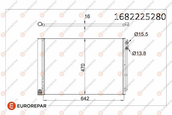 EUROREPAR 1682225280 İklimlendirme Sistemi Klima Radyatörü - BMW 5 (F10) uyumlu