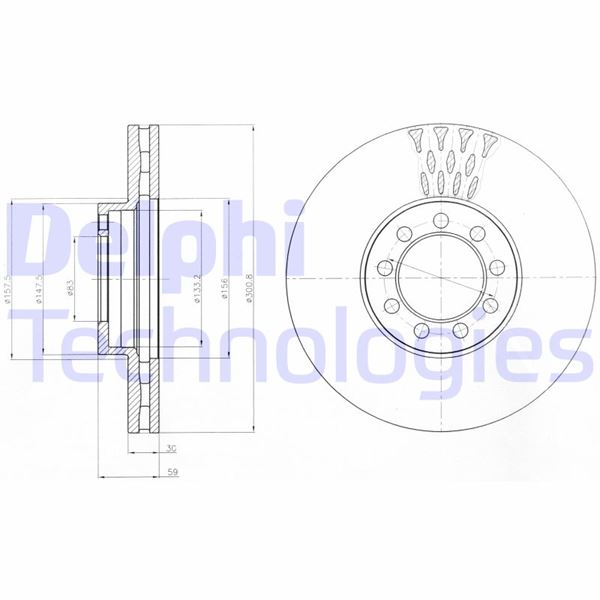 DELPHI BG9062 Fren Sistemleri Fren Diski - IVECO DAILY IV Platform şasi uyumlu