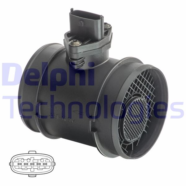 DELPHI AF10544-12B1 Motor Hava Kütle Ölçer (MAF Sensörü) - SAAB 9-3 (YS3F, E79, D79, D75) uyumlu