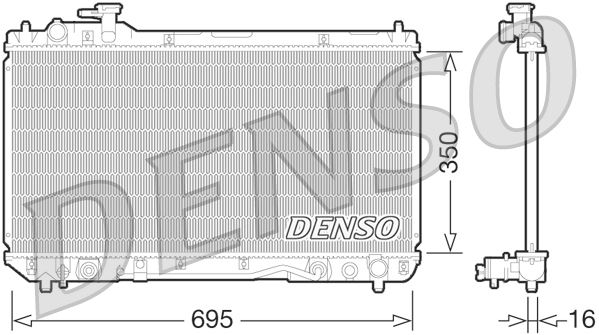 DENSO DRM50061 Soğutma Sistemi Su Soğutucu & Parçaları - TOYOTA RAV 4 I Cabrio (_A1_) uyumlu