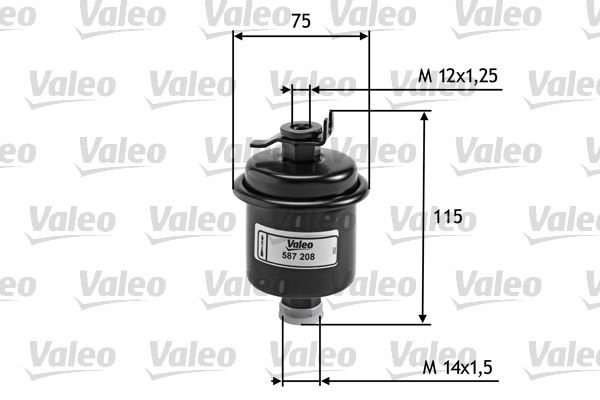 VALEO 587208 Yakıt Sistemi Yakıt Filtresi - HONDA CRX III (EH, EG) uyumlu