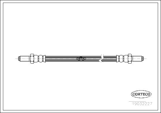 CORTECO 19032227 Fren Sistemleri Fren Hortumları - LAND ROVER 88/109 MK III SUV uyumlu