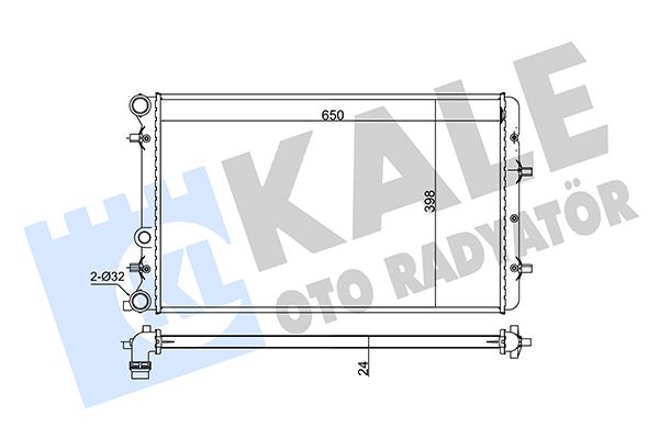 KALE OTO RADYATÖR 353800 Soğutma Sistemi Su Soğutucu & Parçaları - SKODA ROOMSTER (5J7) uyumlu