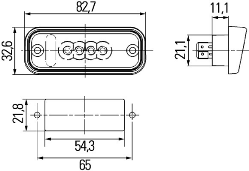 HELLA 2KA 010 278-011 Farlar & Aydınlatma Plaka Lambası