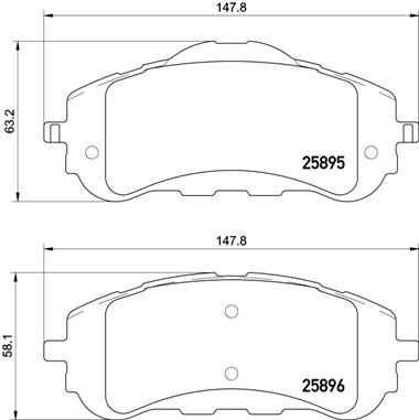BREMBO P 61 120 Fren Sistemleri Fren Balatası - PEUGEOT 308 II (LB_, LP_, LW_, LH_, L3_) uyumlu
