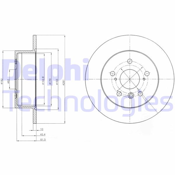 DELPHI BG4268 Fren Sistemleri Fren Diski - TOYOTA CAMRY Sedan (_V5_) uyumlu