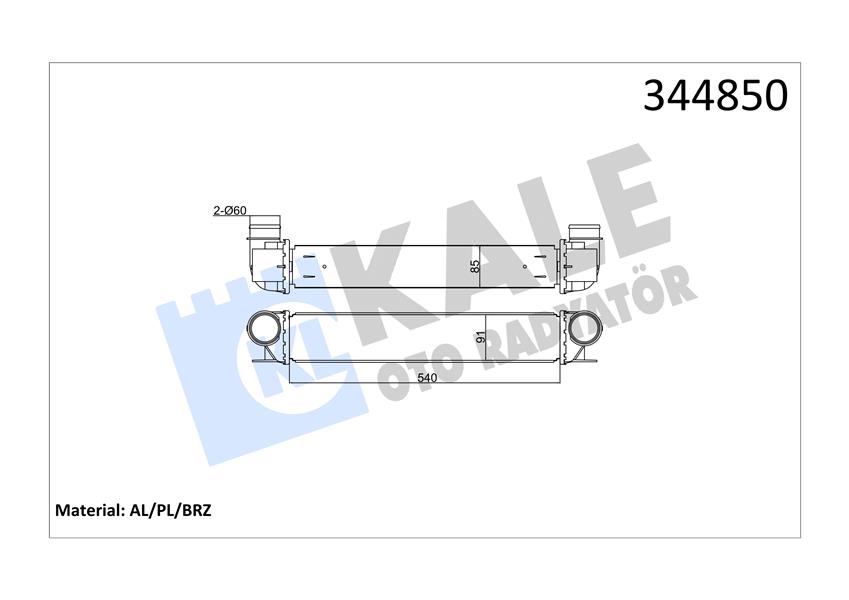 KALE OTO RADYATÖR 344850 Motor Turbo Radyatörü - BMW 7 (E38) uyumlu