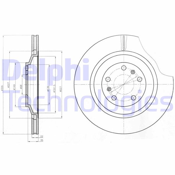 DELPHI BG4292C Fren Sistemleri Fren Diski - BENTLEY CONTINENTAL Cabrio (3W_, 394) uyumlu