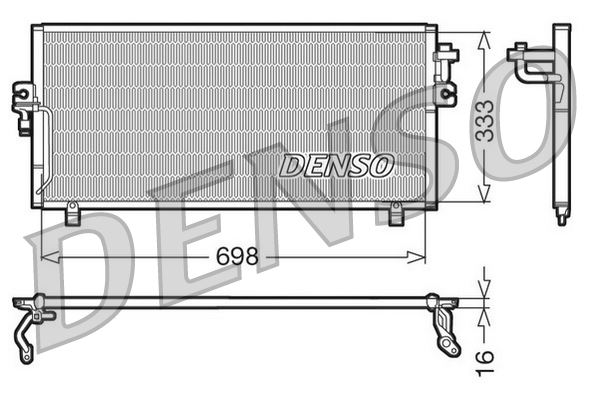 DENSO DCN46010 İklimlendirme Sistemi Klima Radyatörü - NISSAN PRIMERA Traveller (W10) uyumlu