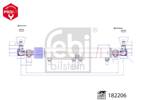 FEBI BILSTEIN 182206 Direksiyon Sistemi Direksiyon Kutusu - SCANIA R I uyumlu