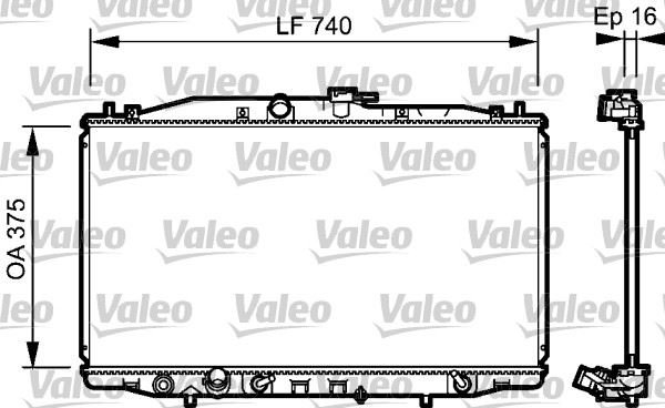 VALEO 735050 Soğutma Sistemi Su Soğutucu & Parçaları - HONDA ACCORD VII (CL, CN) uyumlu