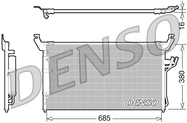 DENSO DCN46013 İklimlendirme Sistemi Klima Radyatörü - INFINITI FX uyumlu