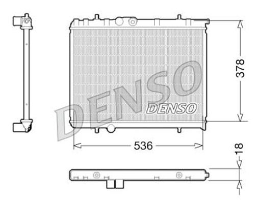 DENSO DRM21034 Soğutma Sistemi Su Soğutucu & Parçaları - CITROËN BERLINGO / BERLINGO FIRST Kasa/büyük limuzin (M_) uyumlu