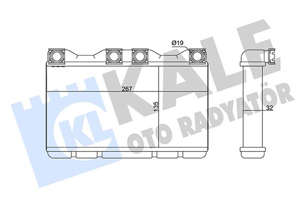 KALE OTO RADYATÖR 352070 İklimlendirme Sistemi İç Mekan Isı Değiştirici - BMW 7 (E38) uyumlu