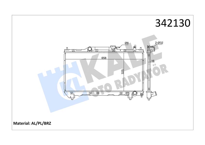 KALE OTO RADYATÖR 342130 Soğutma Sistemi Su Soğutucu & Parçaları - TOYOTA AVENSIS (_T22_) uyumlu