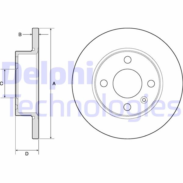 DELPHI BG2909 Fren Sistemleri Fren Diski - SKODA FAVORIT (781) uyumlu