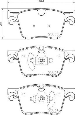 BREMBO P 61 127 Fren Sistemleri Fren Balatası - CITROËN C4 GRAND PICASSO II (DA_, DE_) uyumlu