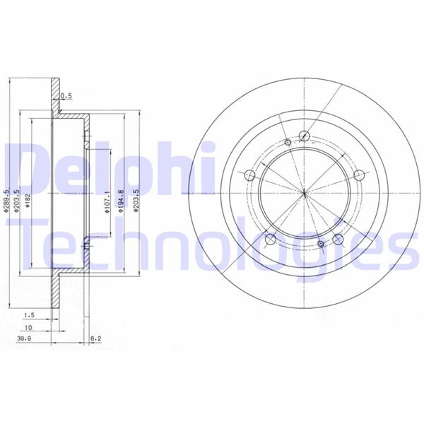DELPHI BG2584 Fren Sistemleri Fren Diski - SUZUKI SJ410 Cabrio (OS) uyumlu