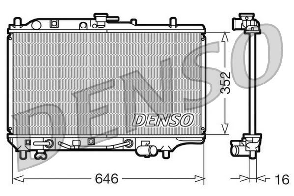 DENSO DRM44005 Soğutma Sistemi Su Soğutucu & Parçaları - MAZDA 323 III Sedan (BF) uyumlu