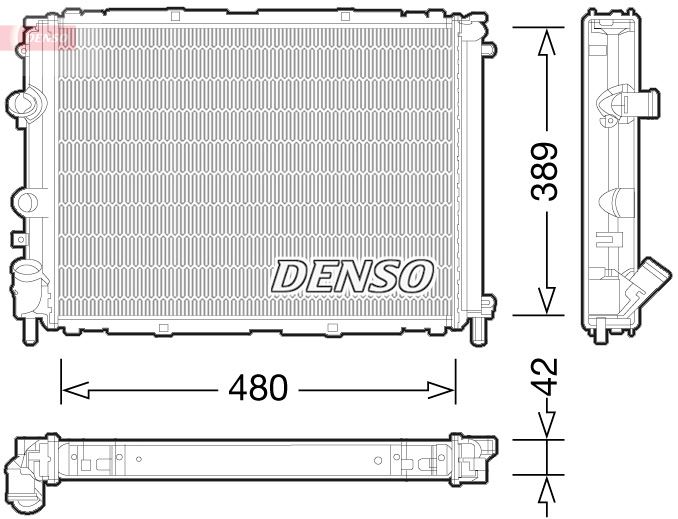 DENSO DRM23033 Soğutma Sistemi Su Soğutucu & Parçaları - RENAULT KANGOO (KC0/1_) uyumlu