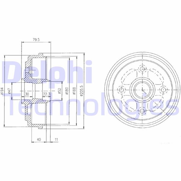 DELPHI BF400 Fren Sistemleri Fren Kampanası - CHEVROLET MATIZ (M200, M250) uyumlu