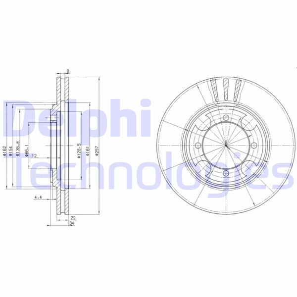 DELPHI BG2628 Fren Sistemleri Fren Diski - HYUNDAI LANTRA I (J-1) uyumlu