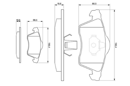 BOSCH 0 986 494 008 Fren Sistemleri Fren Balatası - VW TRANSPORTER T4 Minibüs/Otobüs (70B, 70C, 7DB, 7DK, 70J, 70K, uyumlu