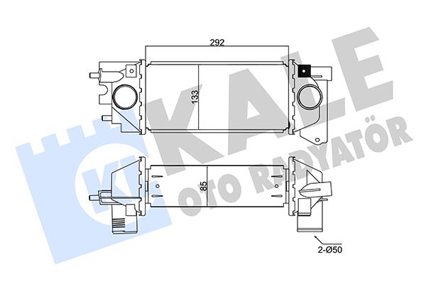 KALE OTO RADYATÖR 350960 Motor Turbo Radyatörü - LAND ROVER FREELANDER I (L314) uyumlu