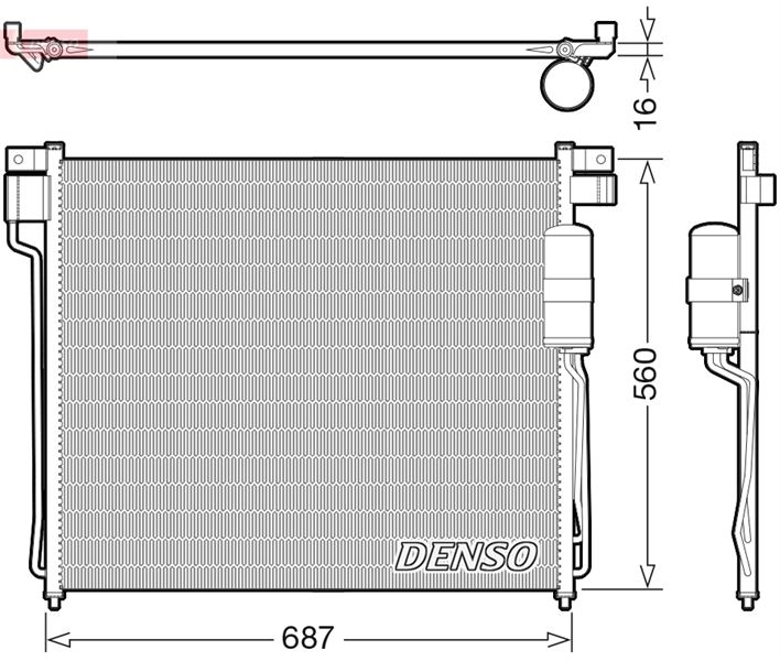 DENSO DCN46037 İklimlendirme Sistemi Klima Radyatörü - NISSAN NAVARA NP300 Platform şasi (D40) uyumlu