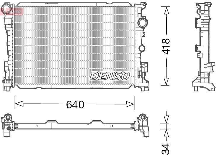 DENSO DRM17047 Soğutma Sistemi Su Soğutucu & Parçaları - MERCEDES-BENZ CLS (C218) uyumlu