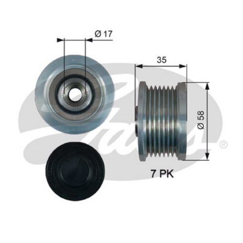 GATES OAP7183 Elektrik Sistemi Alternatör - TOYOTA LAND CRUISER PRADO (_J15_) uyumlu