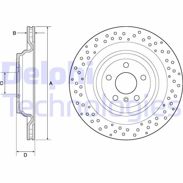DELPHI BG4699C Fren Sistemleri Fren Diski - MERCEDES-BENZ M-SERISI (W166) uyumlu