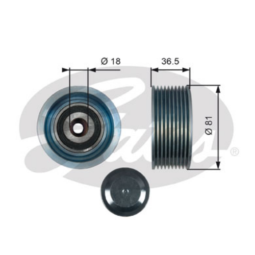 GATES T36508 Motor Yönlendirme & Kılavuz Makarası - SETRA Series 400 uyumlu