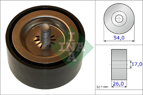 Schaeffler INA 532 0672 10 Motor Yönlendirme & Kılavuz Makarası - MERCEDES-BENZ SPRINTER 3,5-t Platform şasi (B906) uyumlu