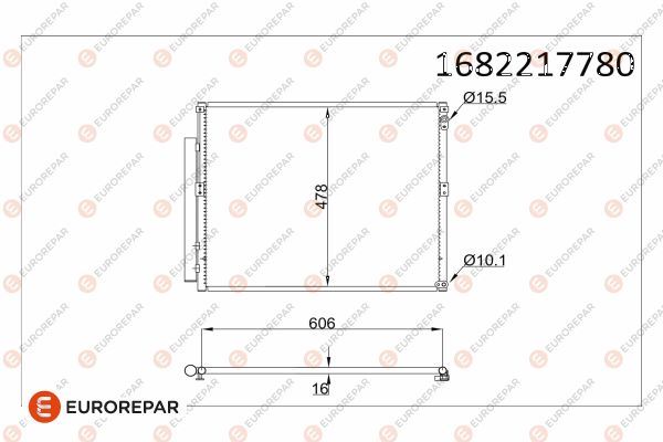 EUROREPAR 1682217780 İklimlendirme Sistemi Klima Radyatörü