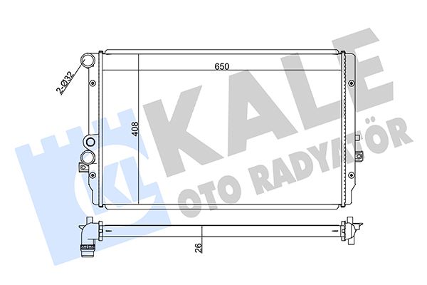 KALE OTO RADYATÖR 351905 Soğutma Sistemi Su Soğutucu & Parçaları - VW GOLF IV (1J1) uyumlu