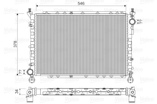 VALEO 731559 Soğutma Sistemi Su Soğutucu & Parçaları - ALFA ROMEO 145 (930_) uyumlu