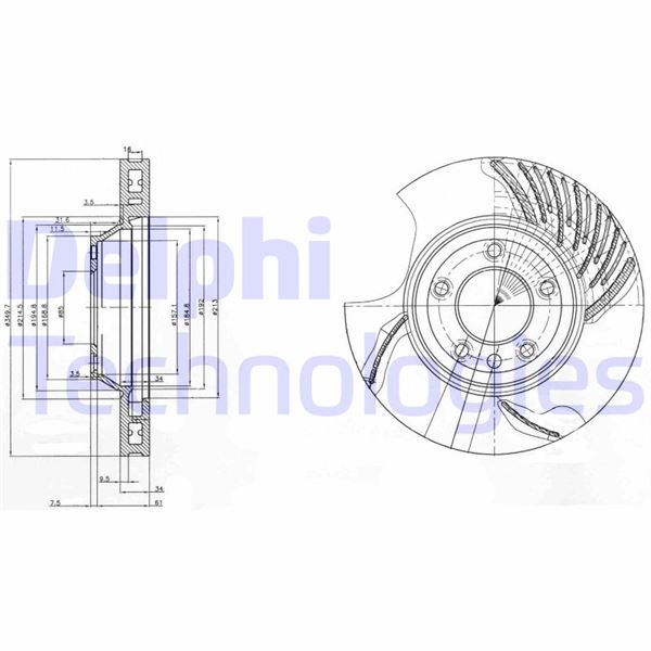 DELPHI BG9774 Fren Sistemleri Fren Diski - PORSCHE CAYENNE (92A) uyumlu