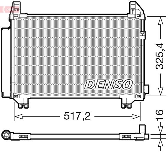 DENSO DCN50107 İklimlendirme Sistemi Klima Radyatörü - TOYOTA YARIS (_P9_) uyumlu