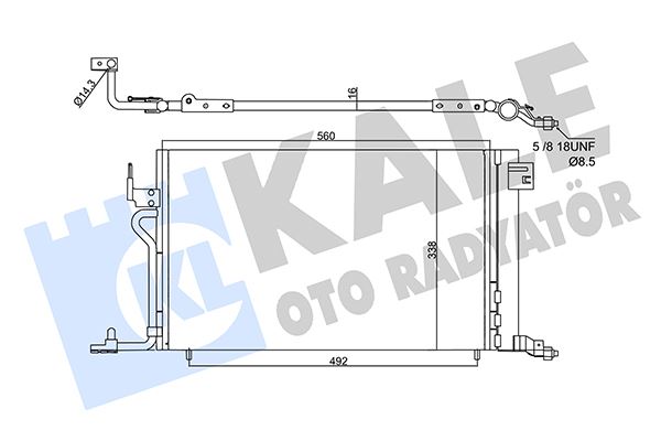 KALE OTO RADYATÖR 358450 İklimlendirme Sistemi Klima Radyatörü - PEUGEOT 306 Hatchback (7A, 7C, N3, N5) uyumlu