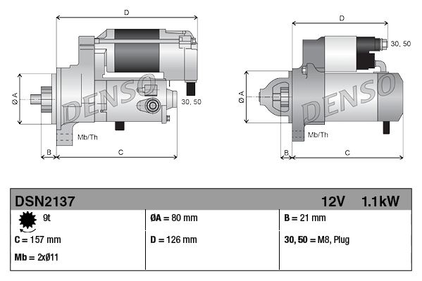 DENSO DSN2137 Elektrik Sistemi Marş Motoru
