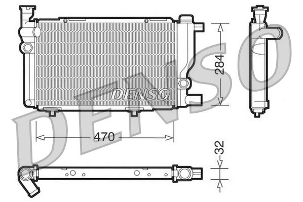 DENSO DRM21013 Soğutma Sistemi Su Soğutucu & Parçaları - PEUGEOT 205 I (741A/C) uyumlu