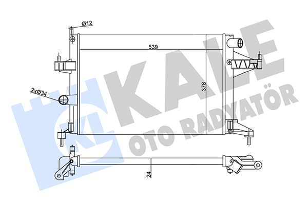 KALE OTO RADYATÖR 356970 Soğutma Sistemi Su Soğutucu & Parçaları - OPEL CORSA C (X01) uyumlu